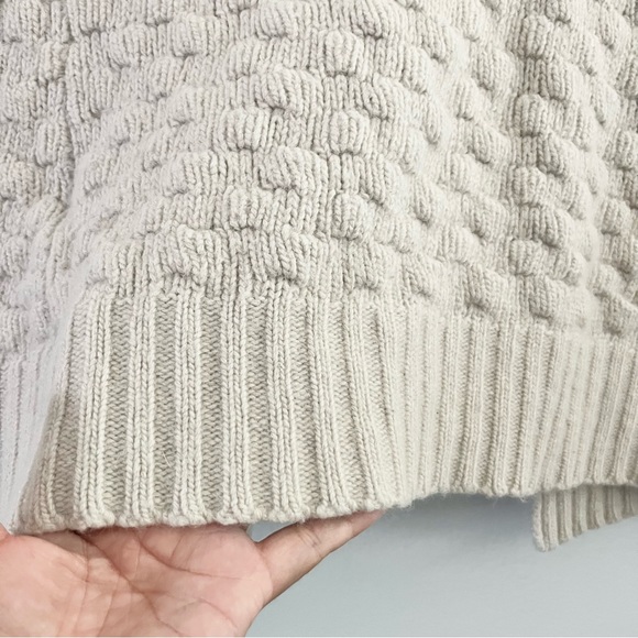 Aritzia Talula Open Sweater Woven w Lambswool Angora Cashmere XXS Cream Cardigan - Picture 7 of 7